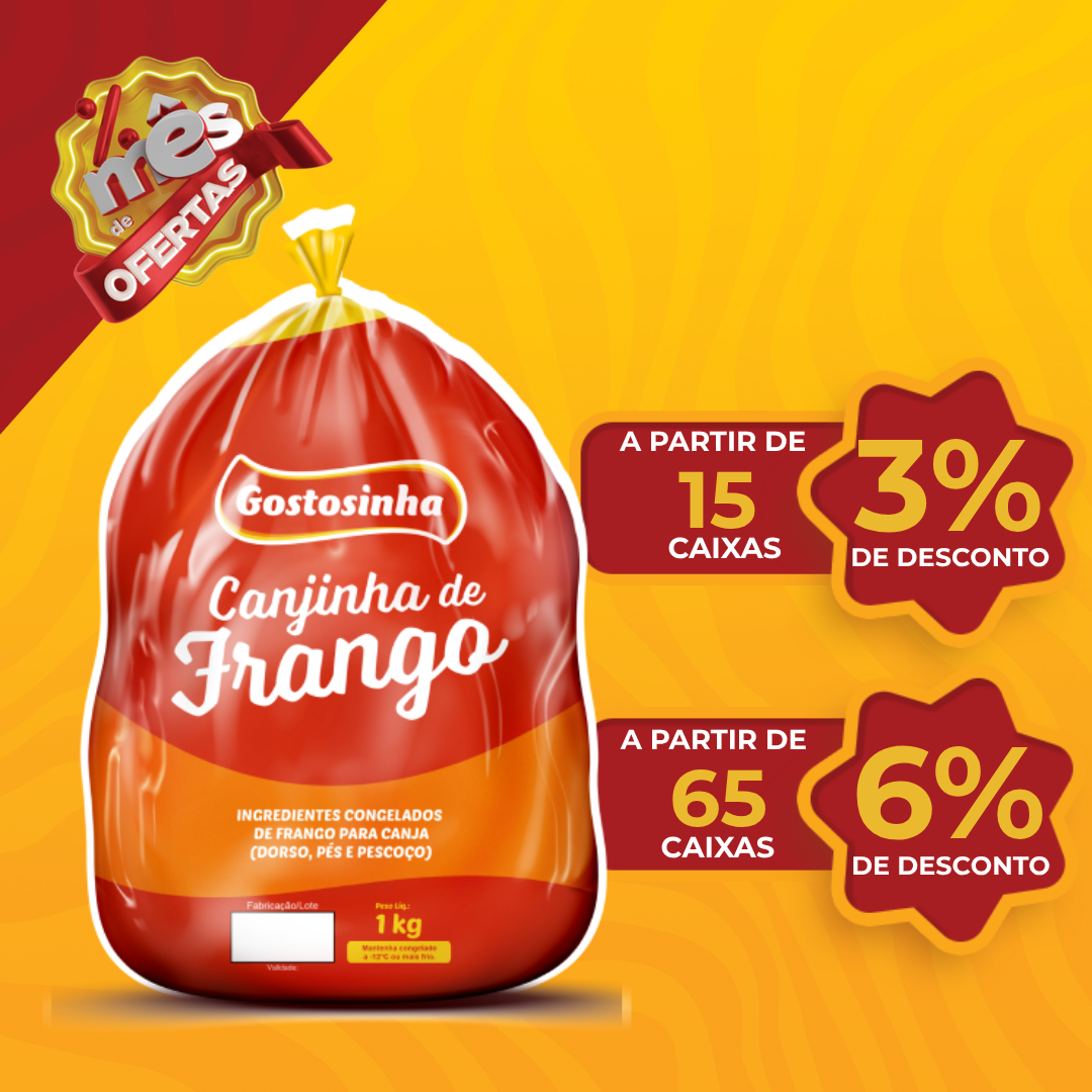 Canjinha de Frango Cong 1kg - Gostosinha